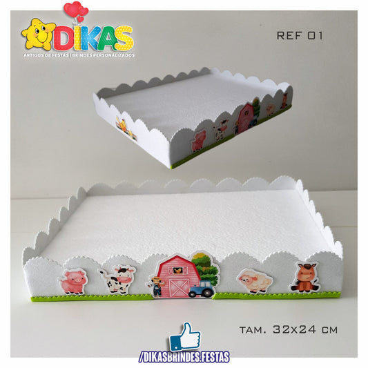 BANDEJA ARTESANAL GRANDE - ANIMAIS DA QUINTA