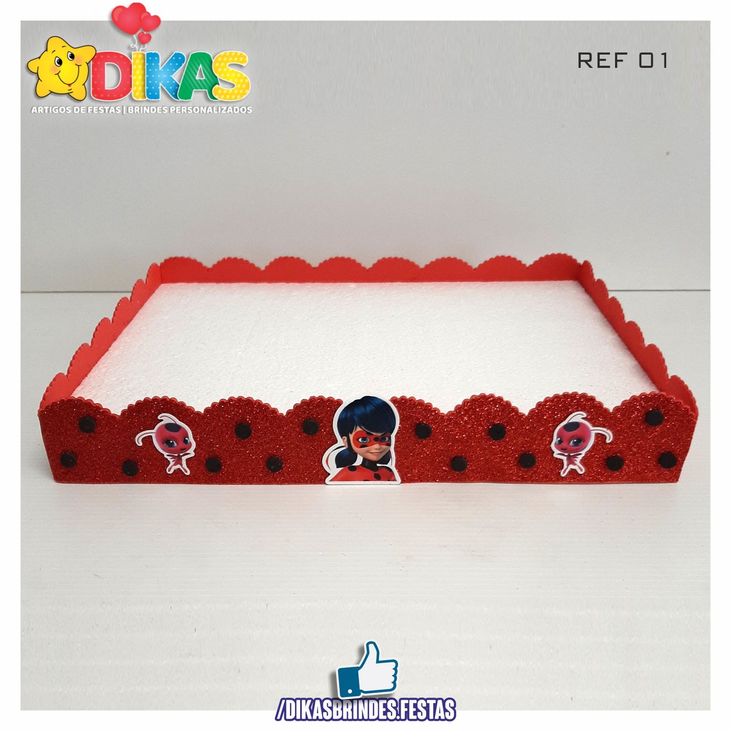 BANDEJA ARTESANAL GRANDE - LADYBUG