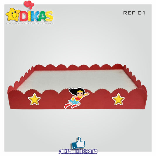BANDEJA ARTESANAL GRANDE - MULHER MARAVILHA