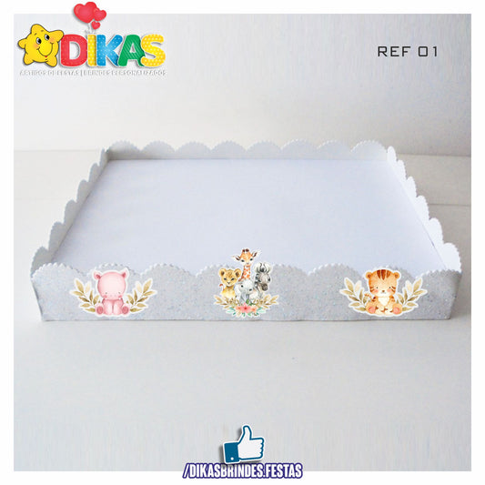 BANDEJA ARTESANAL GRANDE - ANIMAIS DA SELVA