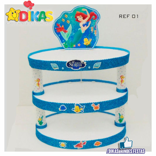 SUPORTE ARTESANAL C/ 3 BANDEJAS - PEQUENA SEREIA