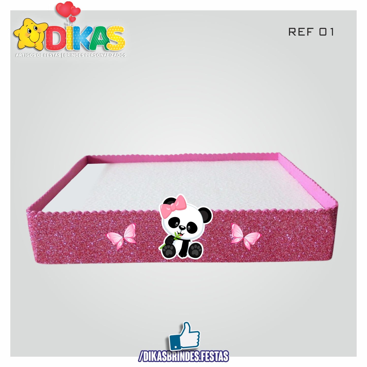 BANDEJA ARTESANAL PEQUENA - PANDA BEBÉ