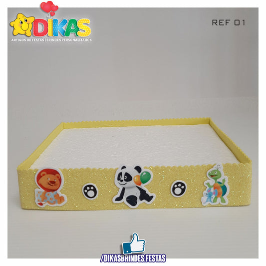 BANDEJA ARTESANAL PEQUENA - PANDA E OS AMIGOS