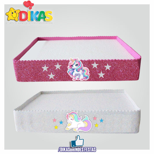 BANDEJA ARTESANAL PEQUENA - UNICÓRNIO