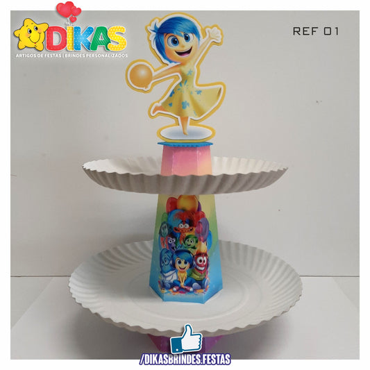 SUPORTE ARTESANAL C/ 2 PRATOS - DIVERTIDAMENTE