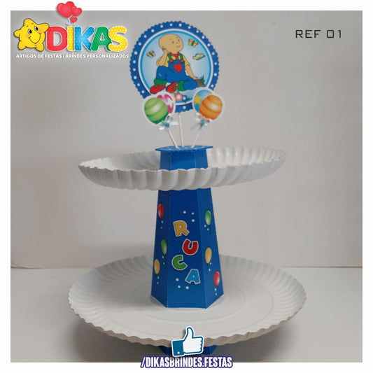 SUPORTE ARTESANAL C/ 2 PRATOS - RUCA