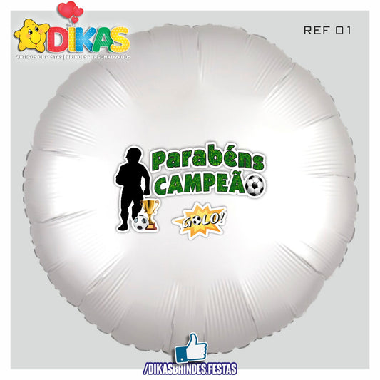 BALÃO FOIL TEMA/PARABÉNS - FUTEBOL