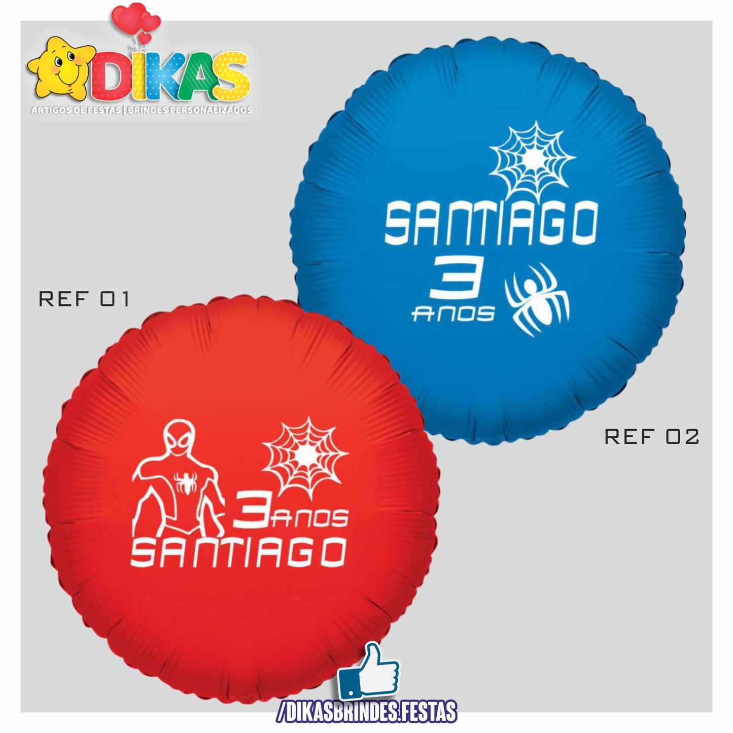 BALÃO FOIL PERSONALIZADO - HOMEM ARANHA