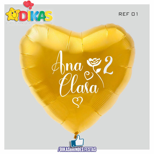 BALÃO FOIL PERSONALIZADO - A BELA E A FERA