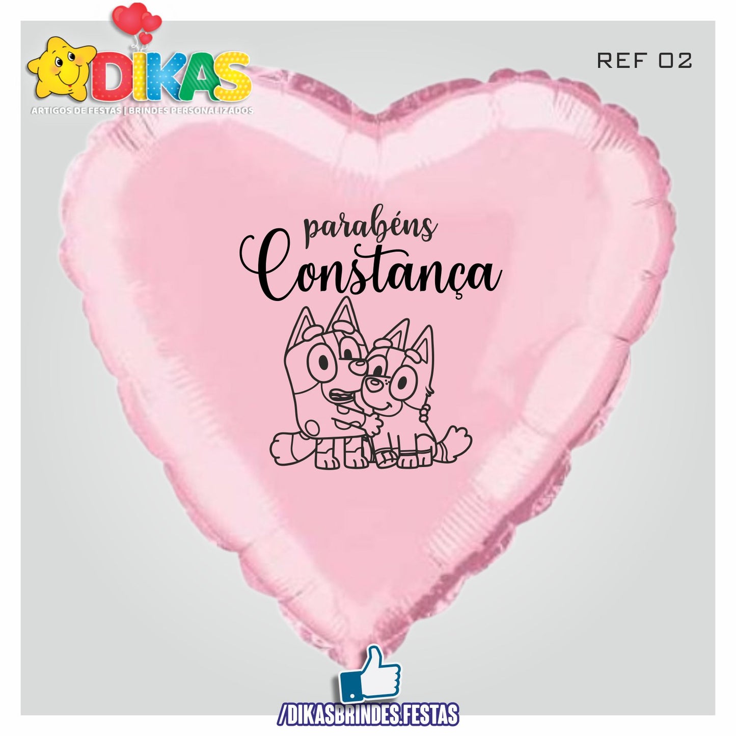 BALÃO FOIL PERSONALIZADO - BLUEY