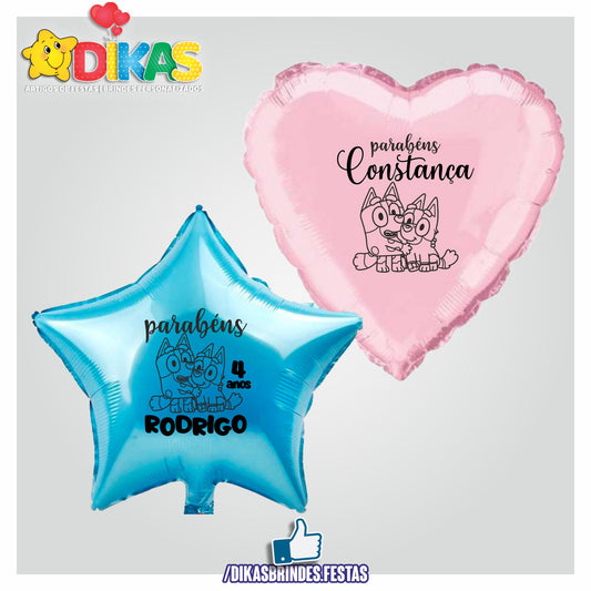 BALÃO FOIL PERSONALIZADO - BLUEY