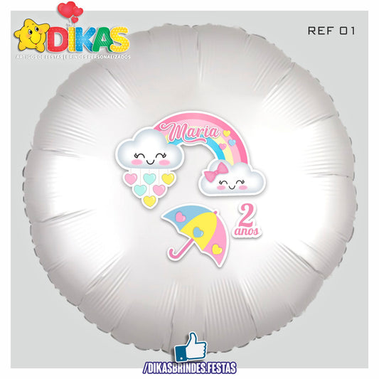 BALÃO FOIL PERSONALIZADO - CHUVA DE AMOR