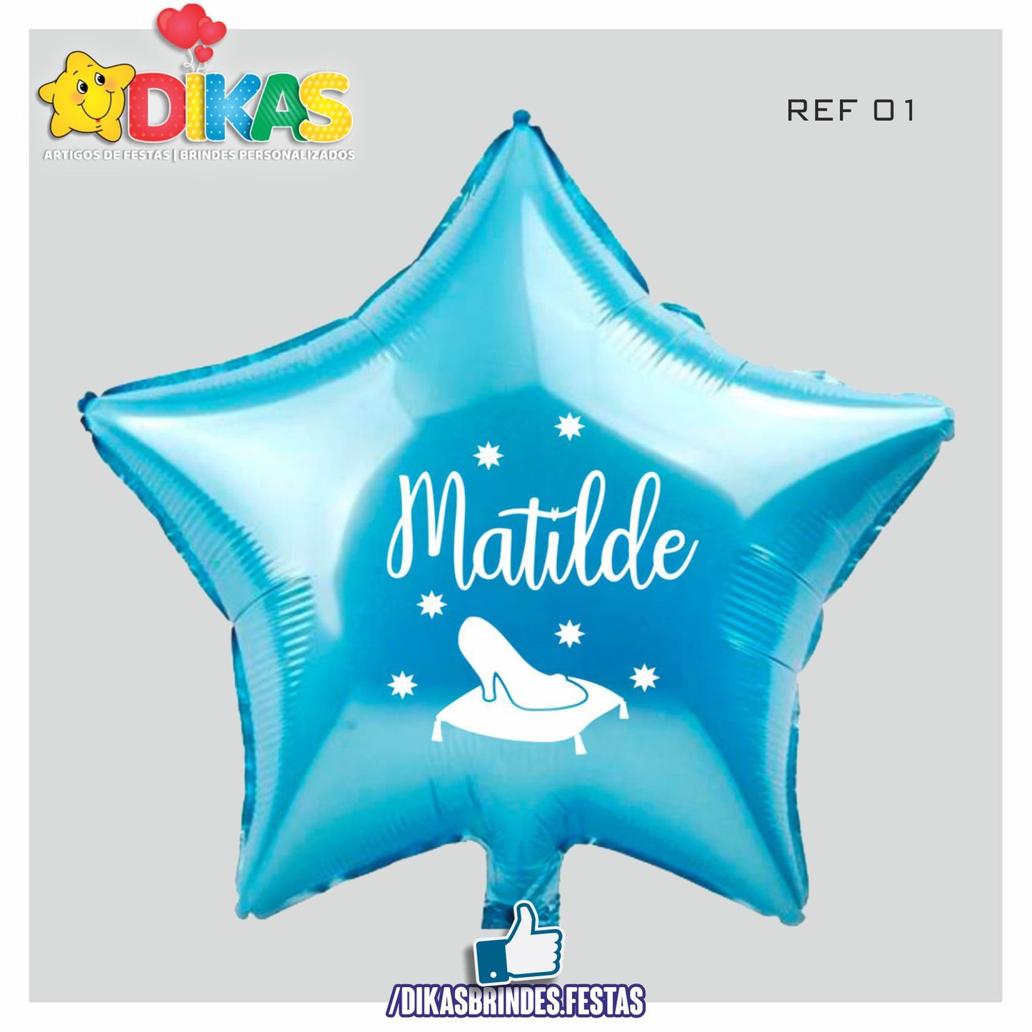 BALÃO FOIL PERSONALIZADO - CINDERELA
