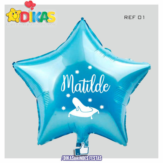 BALÃO FOIL PERSONALIZADO - CINDERELA