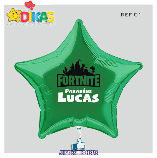 BALÃO FOIL PERSONALIZADO - FORTNITE