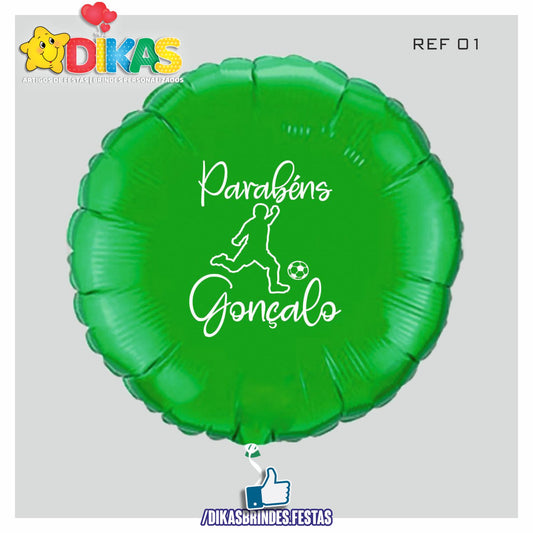 BALÃO FOIL PERSONALIZADO - FUTEBOL
