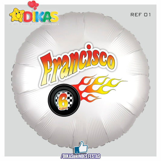 BALÃO FOIL PERSONALIZADO - HOTWHEELS