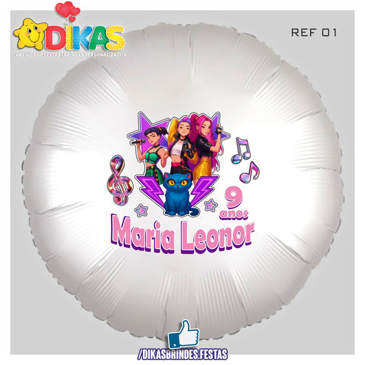 BALÃO FOIL PERSONALIZADO - GUERREIRAS DO K-POP