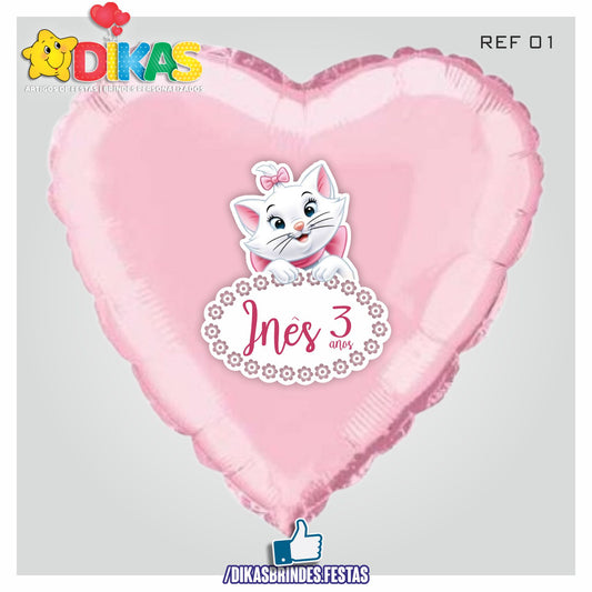 BALÃO FOIL PERSONALIZADO - GATA MARIE