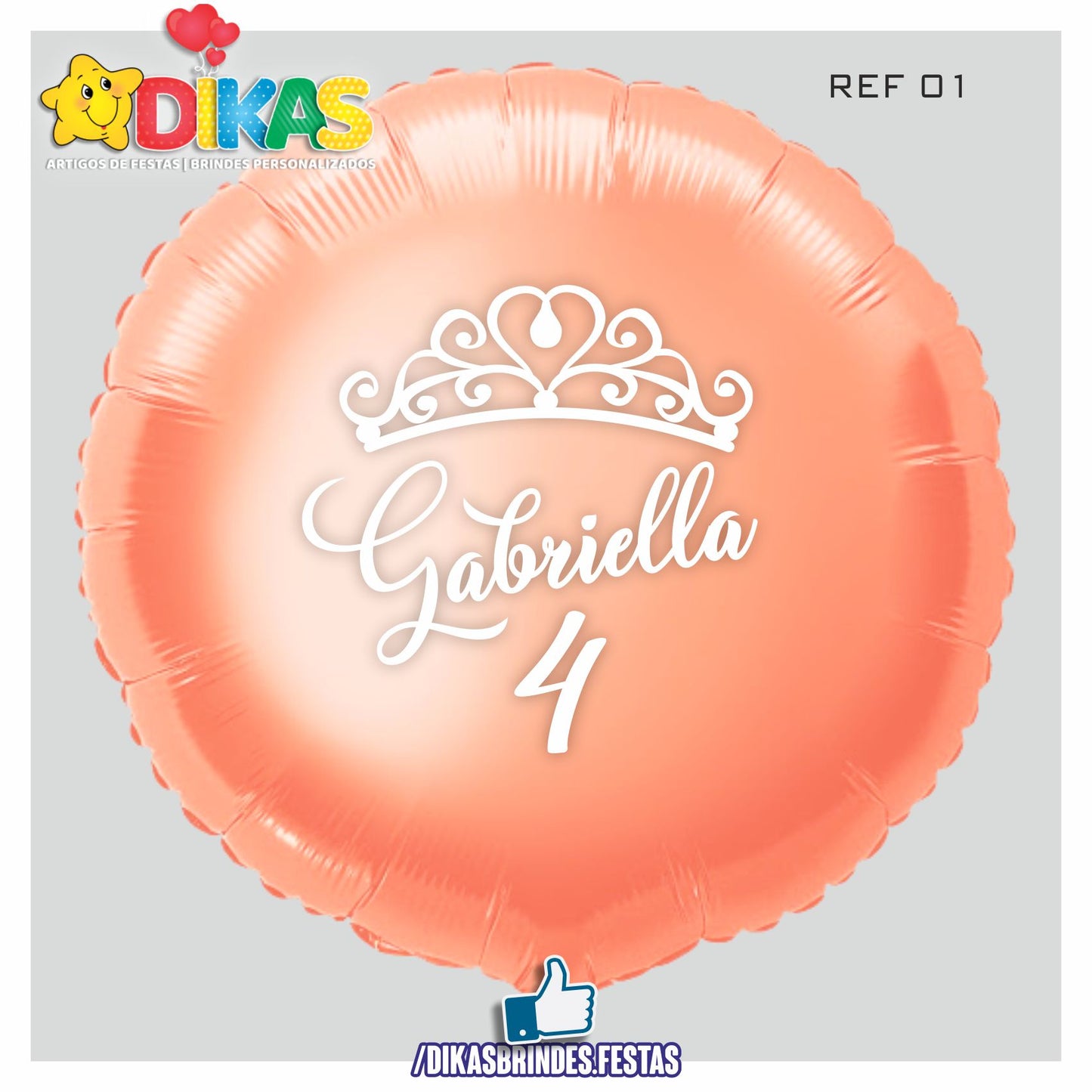 BALÃO FOIL PERSONALIZADO - PRINCESAS DISNEY