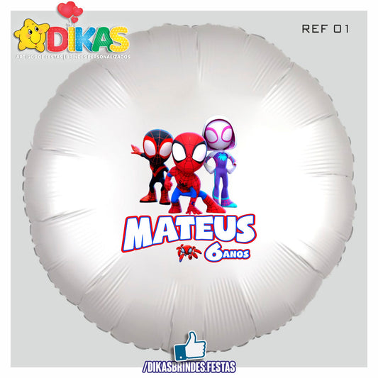 BALÃO FOIL PERSONALIZADO - SPIDEY