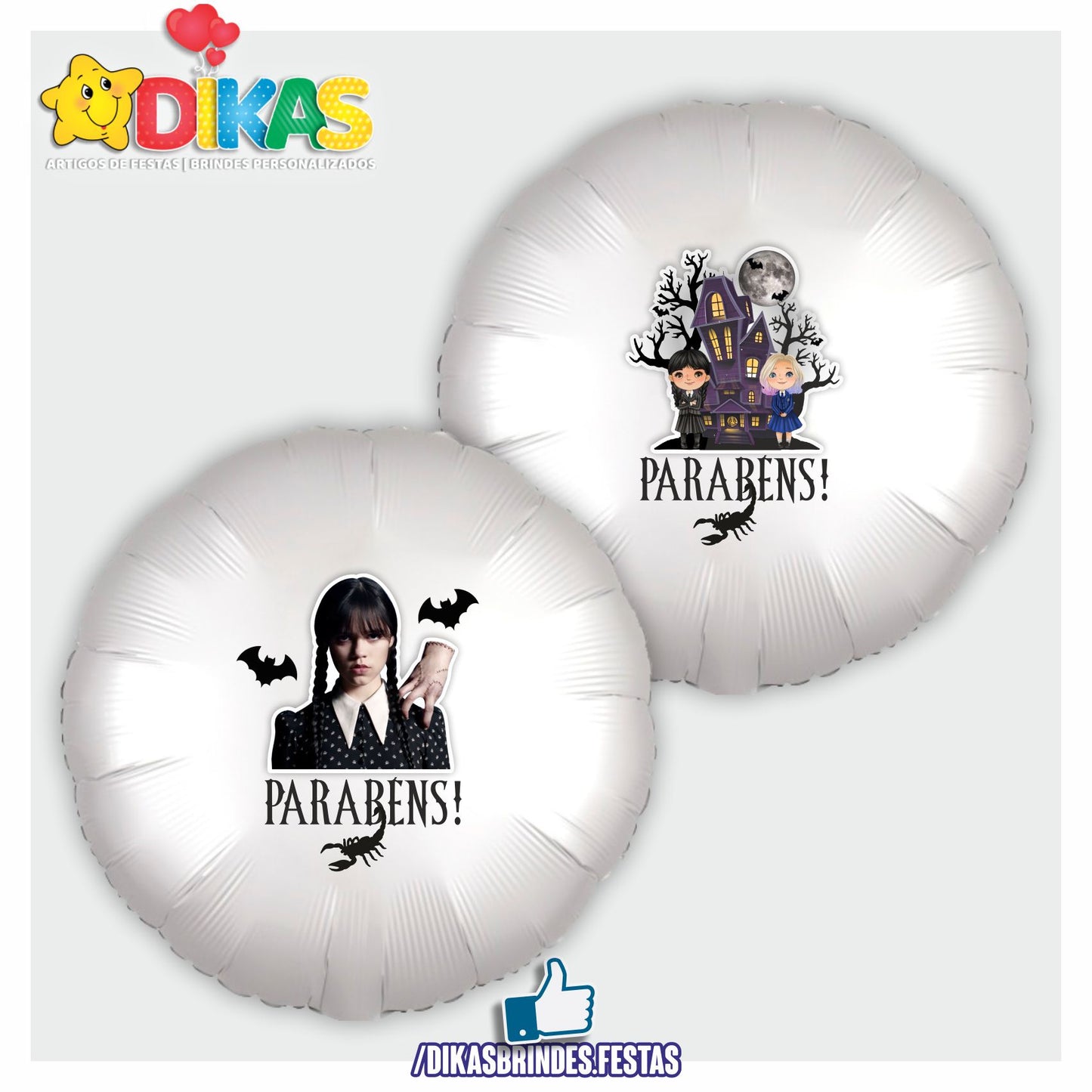 BALÃO FOIL TEMA/PARABÉNS - WANDINHA