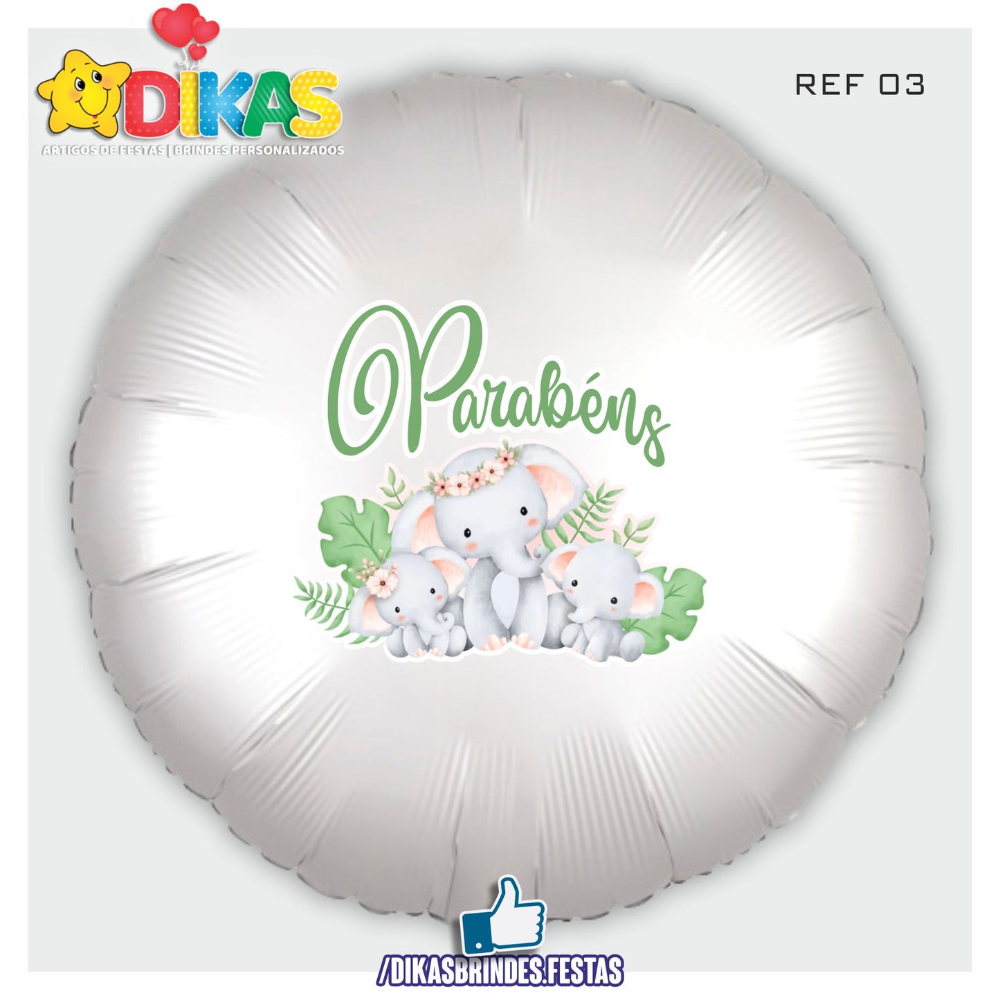 BALÃO FOIL TEMA/PARABÉNS - ANIMAIS DA SELVA