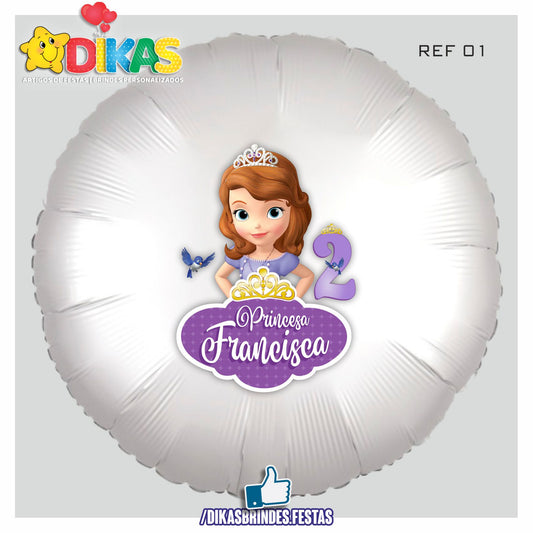 BALÃO FOIL PERSONALIZADO - PRINCESA SOFIA
