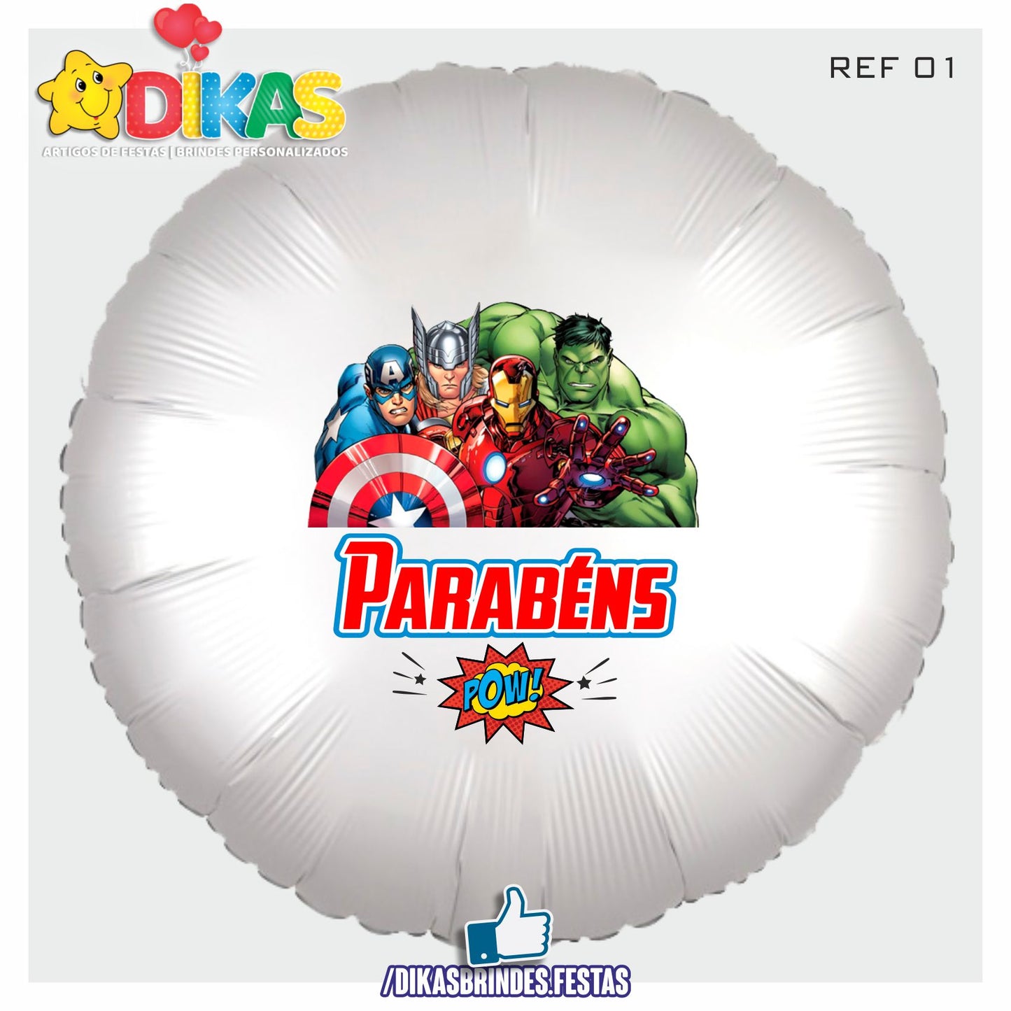 BALÃO FOIL TEMA/PARABÉNS - AVENGERS