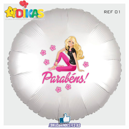 BALÃO FOIL TEMA/PARABÉNS - BARBIE