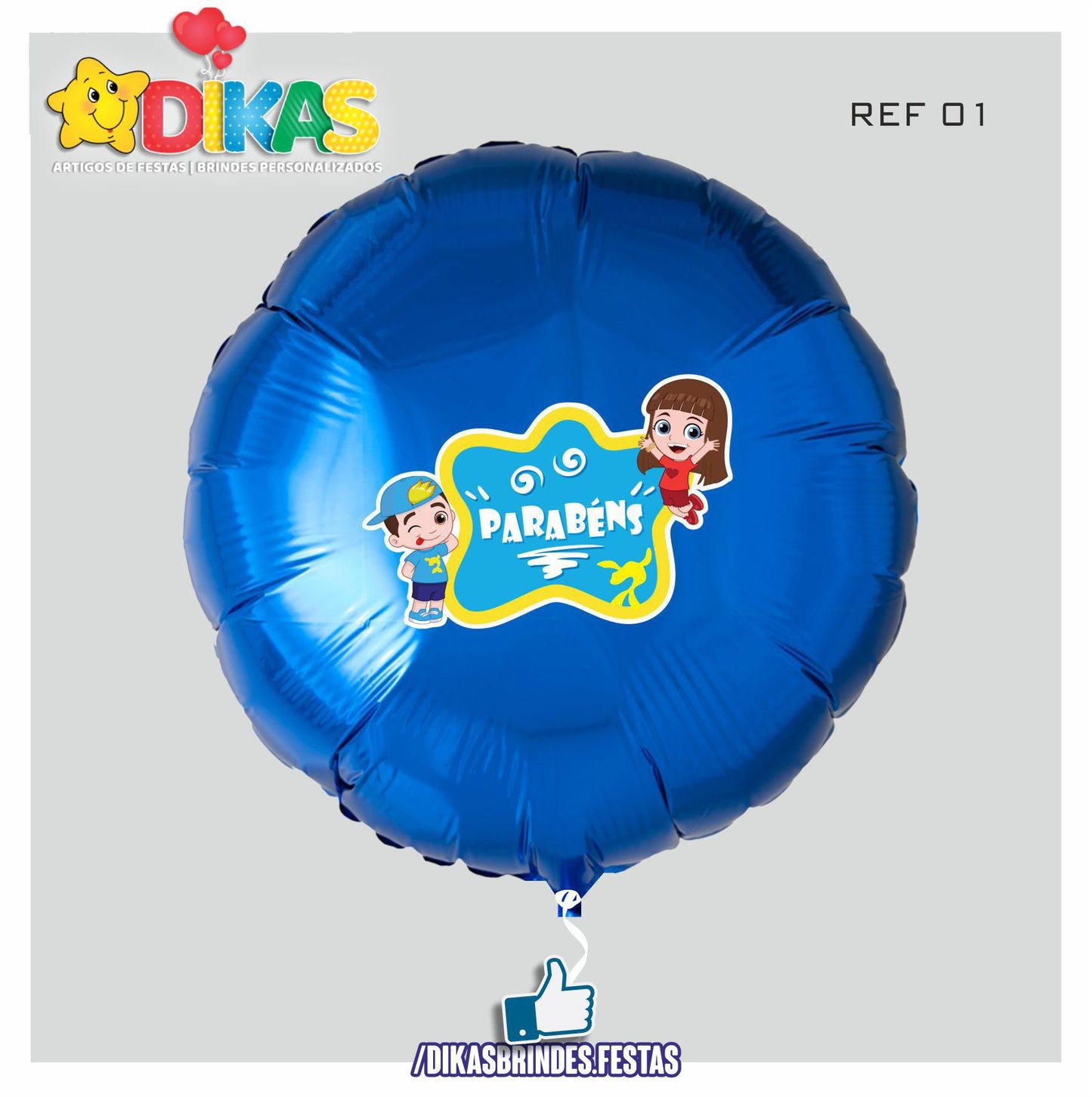 BALÃO FOIL TEMA/PARABÉNS - LUCCAS NETO