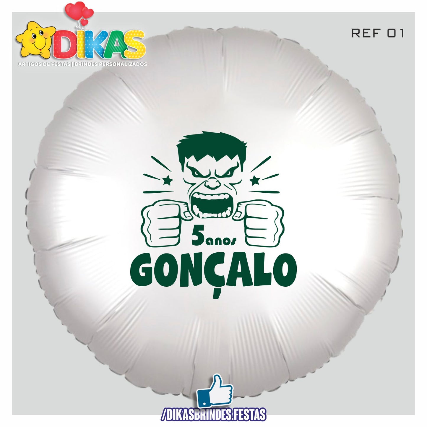 BALÃO FOIL PERSONALIZADO - HULK