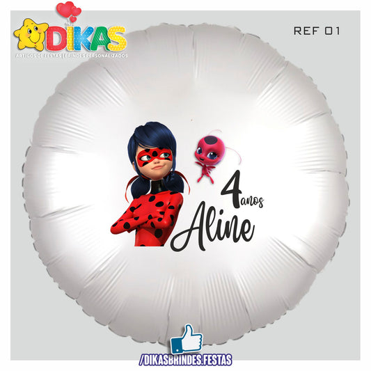 BALÃO FOIL PERSONALIZADO - LADYBUG