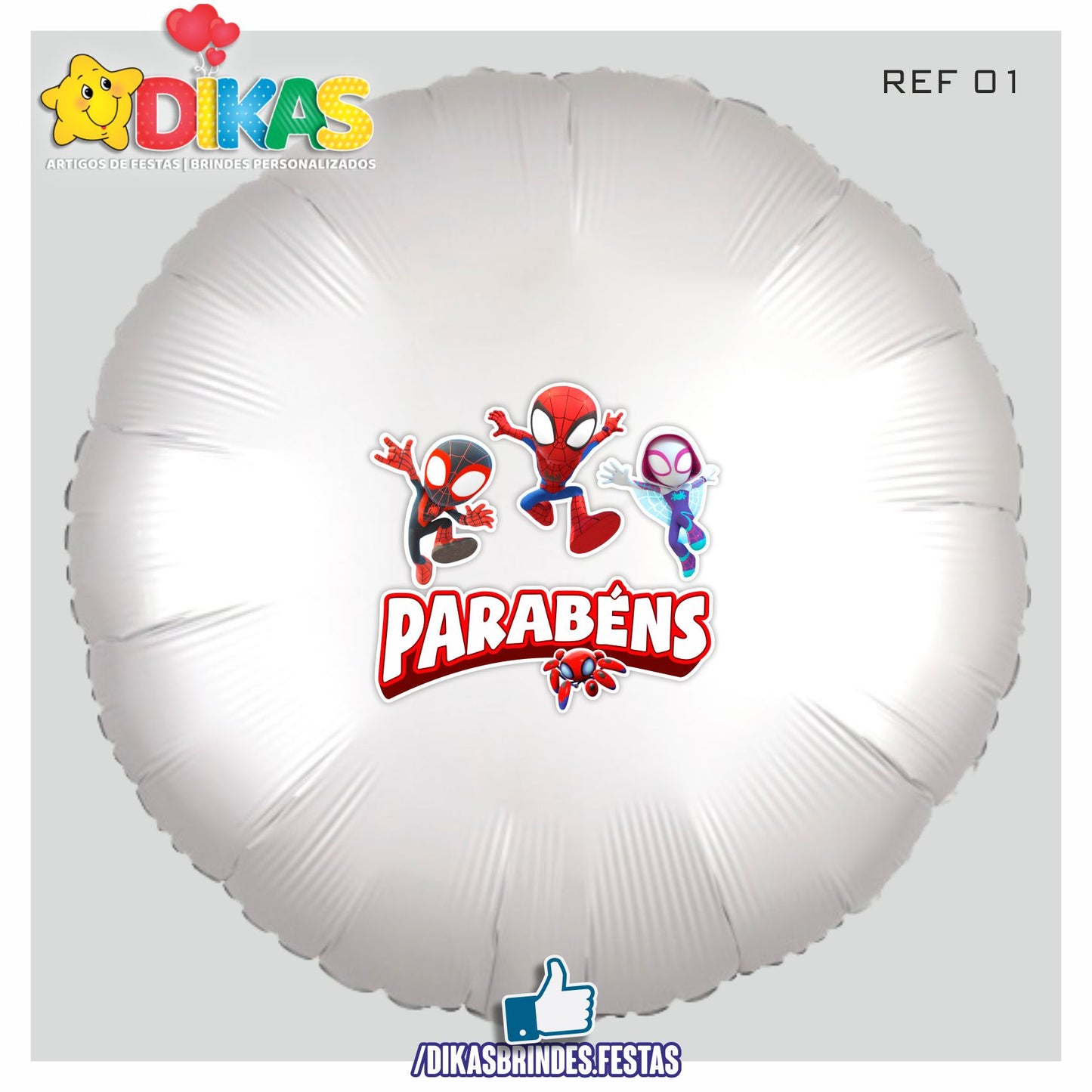 BALÃO FOIL TEMA/PARABÉNS - SPIDEY