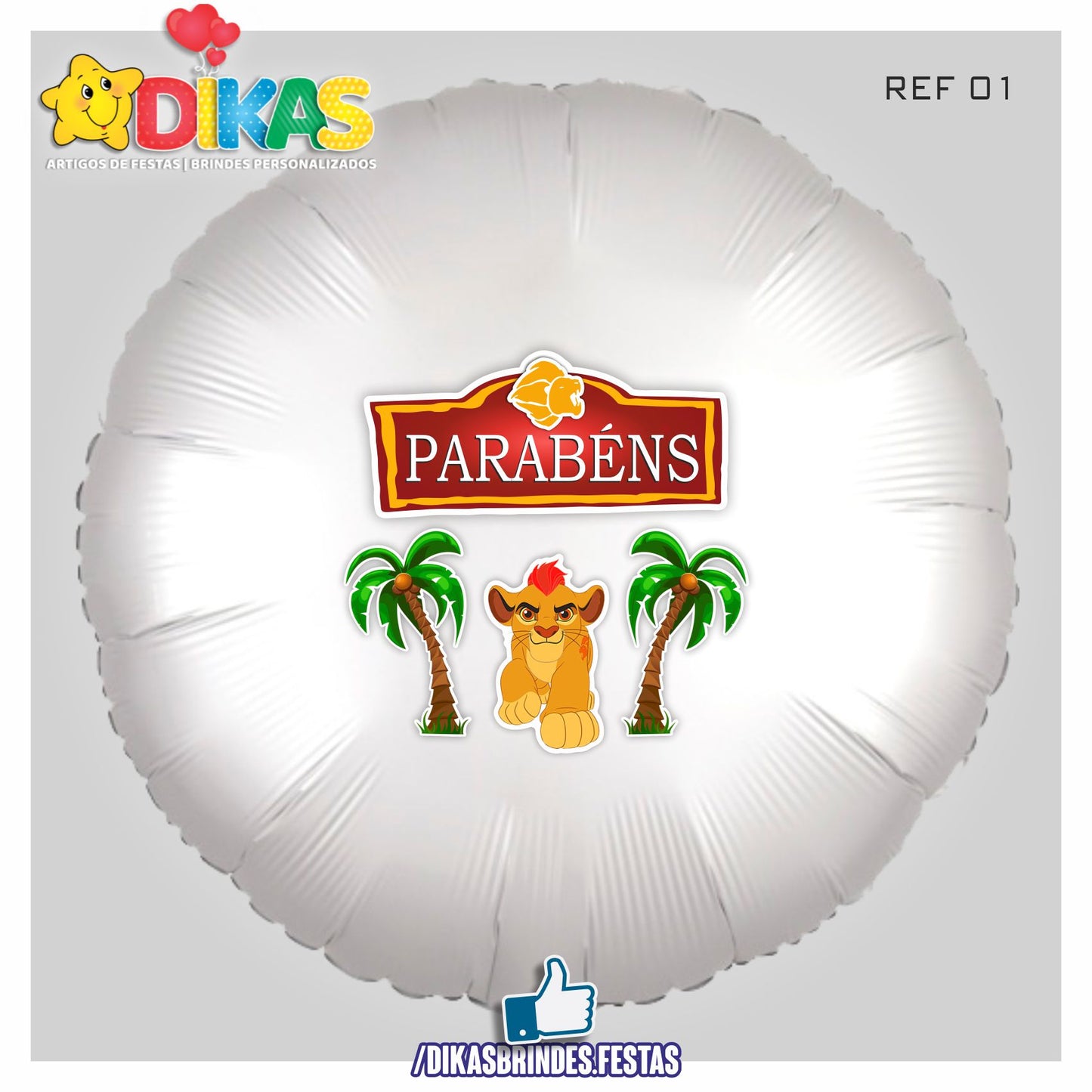 BALÃO FOIL TEMA/PARABÉNS - GUARDA DO LEÃO