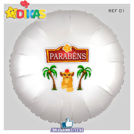BALÃO FOIL TEMA/PARABÉNS - GUARDA DO LEÃO