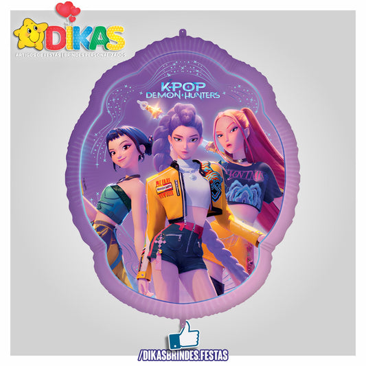 BALÃO FOIL 75X56,5 cm - GUERREIRAS DO K-POP