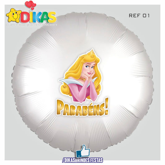 BALÃO FOIL TEMA/PARABÉNS - AURORA