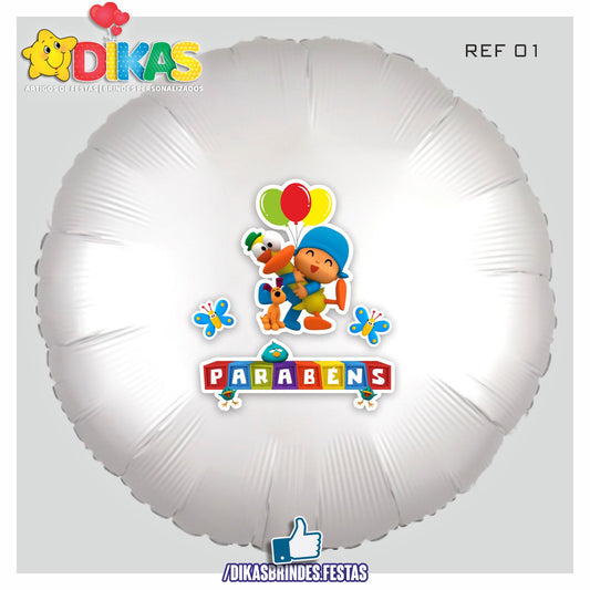 BALÃO FOIL TEMA/PARABÉNS - POCOYO