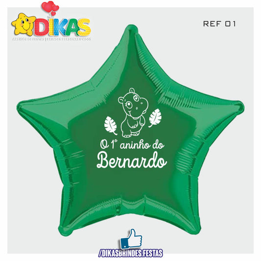 BALÃO FOIL PERSONALIZADO - ANIMAIS DA SELVA