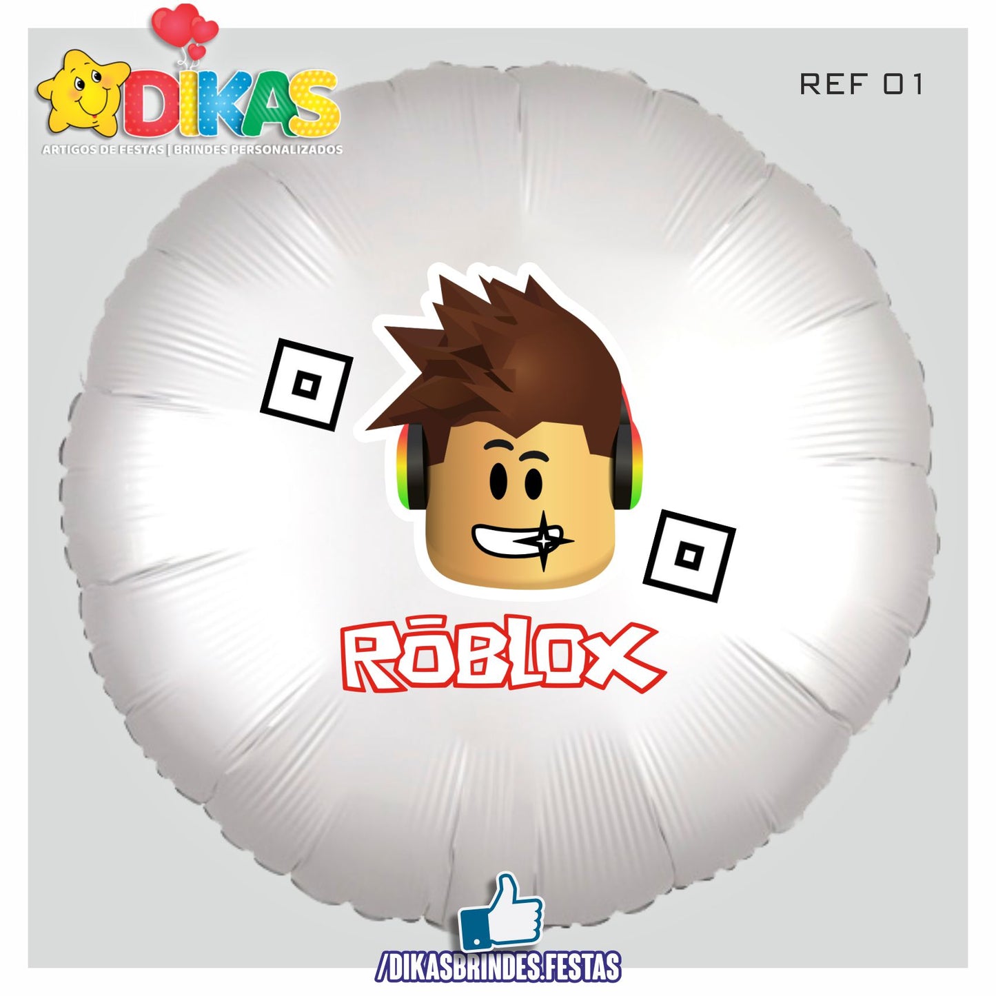 BALÃO FOIL TEMA/PARABÉNS - ROBLOX