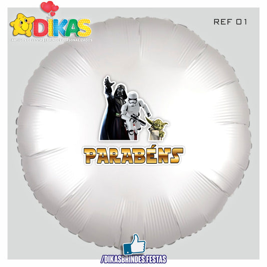 BALÃO FOIL TEMA/PARABÉNS - STAR WARS
