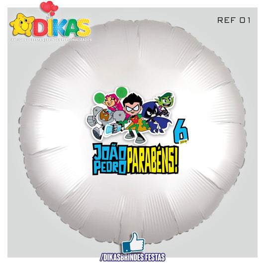 BALÃO FOIL PERSONALIZADO - TEEN TITANS GO
