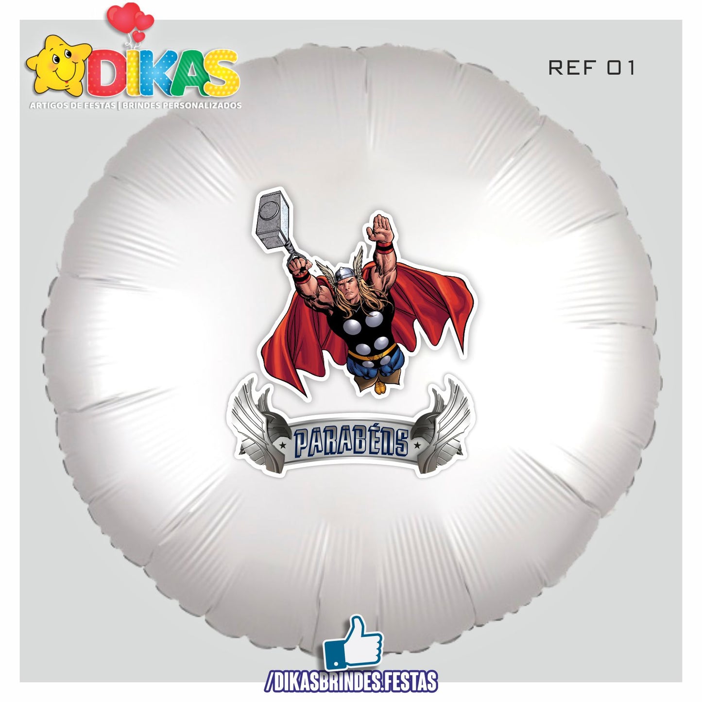 BALÃO FOIL TEMA/PARABÉNS - THOR