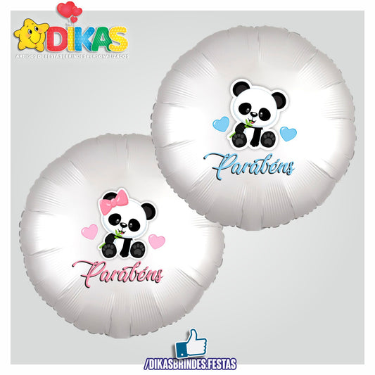 BALÃO FOIL TEMA/PARABÉNS - PANDA BEBÉ