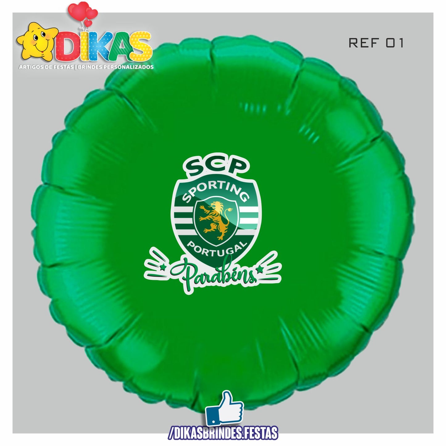 BALÃO FOIL TEMA/PARABÉNS - FUTEBOL SPORTING