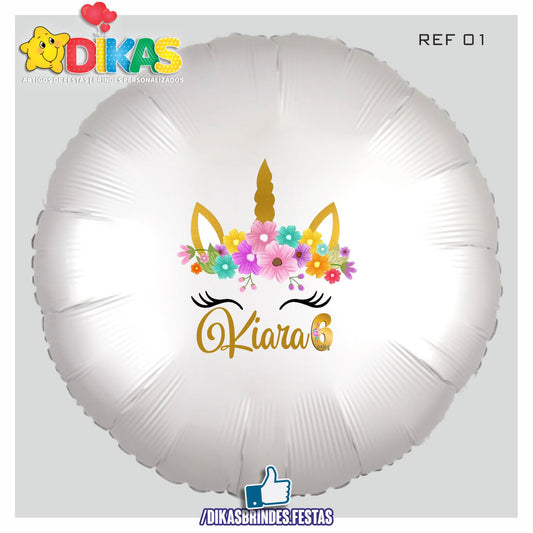 BALÃO FOIL PERSONALIZADO - UNICÓRNIO