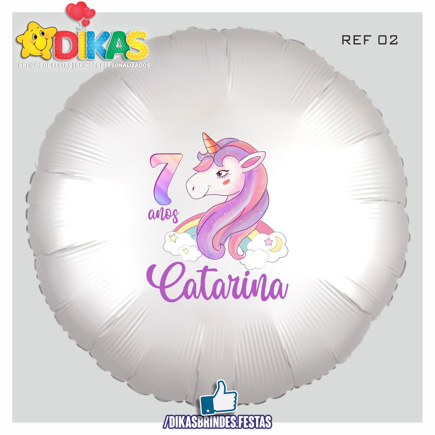 BALÃO FOIL PERSONALIZADO - UNICÓRNIO