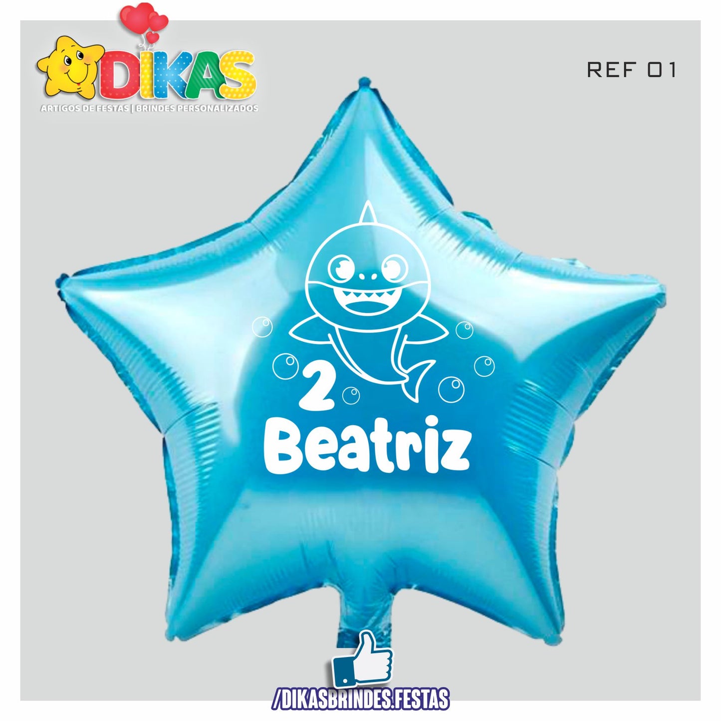 BALÃO FOIL PERSONALIZADO - BABY SHARK