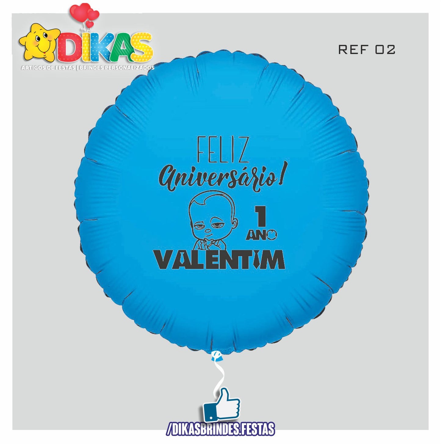 BALÃO FOIL PERSONALIZADO - BOSS BABY